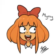 afrikaans_text artist:tobyhesslewood bow collar dutch_text english_text freckles japanese_text looking_right low_quality meta:general_fanart mymy nederlandse_tekst open_mouth orange_hair scribble text // 1176x1176 // 89KB