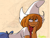 blue_eyes dutch_bonnet dutch_hat dutch_text freckles hul_(muts) looking_up map meta:general_fanart mymy orange_hair redraw skirt tagme text unknown_artist // 1915x1443 // 2.5MB