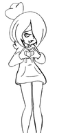 artist:portalverse heart_sign looking_at_viewer maya no_color open_mouth // 311x719 // 60KB