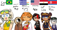 alternate_outfit artist:ghanshan coco flag maya meta:general_fanart mymy occoal // 2420x1280 // 1.5MB