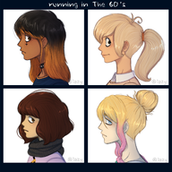 Artist:1azy_zelig cleo meta:general_fanart running_in_the_60s tagme yfke zoey // 1280x1280 // 1.4MB