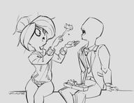 anon black_and_white eating maya open_mouth sketch // 1260x966 // 276KB
