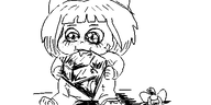 artist:oekakigod binky gem no_color oekaki saliva variant:agugu // 500x250 // 31KB
