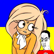angry closed_mouth clothes coco_(ongezellig) country flag glasses hair nazism ongezellig soyjak swastika text ukraine variant:chudjak // 550x550 // 261KB