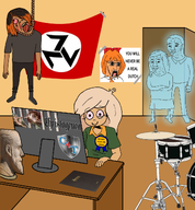 ack Afrikaner_Weerstandsbeweging award bible blood bloodshot_eyes cleo coco coco's_parents coco's_room computer desk drums flag ghost noose poster smile tagme triskelion // 1080x1165 // 907KB