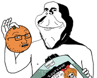 2soyjaks arm closed_mouth glasses holding_object mymy ominous ongezellig open_mouth orange smile soyjak stubble subvariant:Henry text variant:gapejak variant:soyak // 932x741 // 103KB