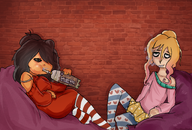 artist:huwabag brick_wall drugs galaxy_gas gun maya yfke // 1600x1080 // 1.8MB