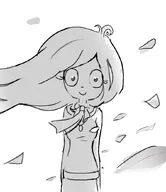 artist:potgietereff coco leaves looking_at_viewer no_color outside smile // 732x845 // 46KB