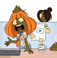 angry call_center dirty google_play india indian_flag jaundice maya mymy poop shitskin // 2071x2114 // 601KB