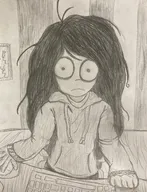 computer_mouse drawing keyboard looking_at_viewer maya meta:general_fanart unknown_artist // 2608x3416 // 2.3MB
