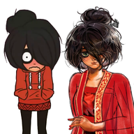 artist:colarikal blush green_eyes hair_bun hoodie looking_at_viewer looking_forward maya meta:general_fanart painted_nails tagme white_void // 1786x1785 // 2.6MB