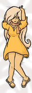 artist:nlsenpai blond_haar bodypillow cleavage coco dakimakura implied_lewd lip_bite smiling tagme thights // 239x683 // 133KB