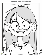 black_and_white drawing happy maya peace_sign smiling text // 350x453 // 95KB