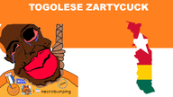 ack africa autism black_skin bloodshot_eyes discord flag:togo glasses hanging mymy ongezellig queen_of_spades rope series:cucks_around_africa slopjak subvariant:chudjak_front togo variant:chudjak zarty zartycuck // 1280x720 // 232KB