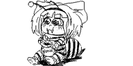 artist:oekakigod bee honey oekaki variant:agugu // 500x250 // 32KB