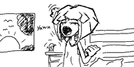 alarm artist:entiral clack mymy oekaki sketch sun tagme tree window yawning // 500x250 // 27KB