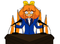 artist:yosack_jaki microphone mymy podium prinsenvlag smile suit yellow_bow // 2088x1544 // 56KB