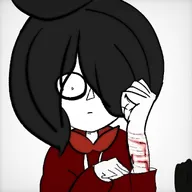 black_hair blood gore maya self_harm unknown_artist // 1080x1080 // 51KB