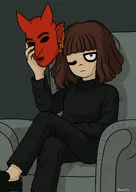 artist:Rian00w black_eyes chair couch parody sitting zoey // 1448x2048 // 169KB