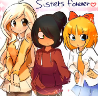 artist:2creampuffs coco heart maya mymy niggerwiggle text trio // 720x705 // 643KB