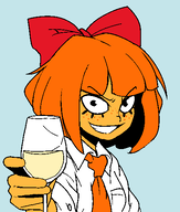 champagne glass holding_object looking_at_viewer mymy smile wine // 435x512 // 14KB