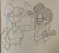 artist:bob coco exercise flexing maya meta:general_fanart meta:rijkskunst muscular weight // 2991x2697 // 1.7MB
