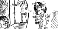 artist:oekakigod coco door fork jar maya mymy oekaki peanut_butter peanut_butter_jar // 500x250 // 59KB