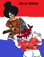 angry arm blood clenched_teeth closed_mouth clothes dutch_text ear gore hair hammer hand holding_object Indonesia maya_(ongezellig) netherlands nikocado_avocado ongezellig soyjak stubble text ukraine variant:impish_soyak_ears white_skin // 1079x1403 // 364KB