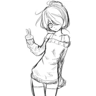 beautiful black_and_white maya peace_sign sisa // 2048x2048 // 239KB