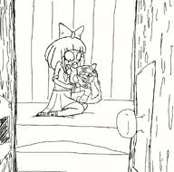 artist:grim black_and_white censored grim_(artstyle) kaptain_koek mymy niggerwiggle peeking // 958x948 // 44KB