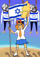 burning burning_flag fire flag hanging israel jew jews kike kikes mymy star_of_david tkd variant:bernd // 1196x1688 // 765KB