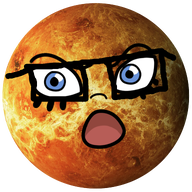 blue_eyes cartoon eyelashes glasses mymy ongezellig open_mouth planet redraw soy_parody soyjak space variant:feraljak venus // 1920x1925 // 4.3MB