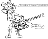 looking_at_viewer minigun mymy schoolocaust sketch smiling speaking speech_bubble tagme unknown_artist // 1170x959 // 21KB