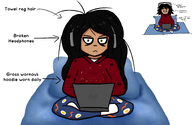 gross headphones laptop looking_at_viewer massa maya meta:general_fanart redraw unknown_artist // 2209x1436 // 948KB