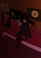 bed face_paint goth maya sitting // 2480x3508 // 2.9MB