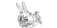 artist:oekakigod carrot looking_at_viewer mymy mymy_bunny niggerwiggle no_color oekaki // 500x250 // 22KB