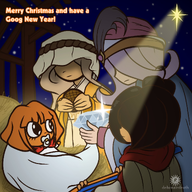 binky coco gem maya mymy nativity_scene nerf_gun plush_body soopwafel three_wise_men variant:agugu // 1280x1280 // 1.8MB