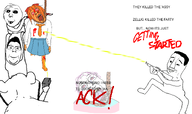 5soyjaks ack anti_ongezellig blood bloodshot_eyes firearm glasses gore gun hanging its_just_getting_started knife mymy ongezellig rope soyjak stubble suicide text variant:bernd variant:cadojak variant:chudjak variant:david variant:impish_soyak_ears // 2238x1332 // 562KB