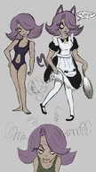 artist:lildrawingboy dialogue maid_uniform swimsuit text the_two_verfags_will_love_this vera // 1080x1920 // 265KB
