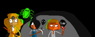 broken bug calarts closed_mouth coco_(ongezellig) cross_eyed female fire flashlight frown glowing happy maya_(ongezellig) mine miner mymy oekaki ongezellig orange_hair owo pickaxe scared shovel soyjak_party spider variant:markiplier_soyjak variant:nojak variant:soyak yellow_hair // 974x382 // 10KB