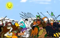 alexander_mosaic alexander_the_great anime anti_ongezellig apu arm armor art artist:sectionalism aspie bald banner battle_of_issus black_skin blood bloodshot_eyes brown_skin chad chariot cheems classical_art_parody clothes darius doge frog gigachad glasses groyper helmet high_heels holding_spear horse horseback_riding ias impaled leg mask multiple_soyjaks mymy nas nordic_chad ongezellig open_mouth pepe phalanx pocjak shield side_profile sign soldier sonnenrad soyjak spear stubble subvariant:impish_horse subvariant:wholesome_soyjak swastika sword system_of_a_down text tranny twinkjak variant:a24_slowburn_soyjak variant:bernd variant:chudjak variant:cobson variant:gapejak variant:horsejak variant:impish_soyak_ears variant:markiplier_soyjak variant:smugjak variant:soyak virgin warrior wheel whip wojak yellow_skin yoba_face // 3454x2234 // 1.5MB
