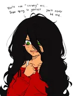 artist:colarikal blushing green_eyes looking_down maya // 1609x2048 // 200KB