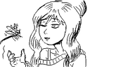 artist:oekakigod dragonfly looking_at_something oekaki one_eye_closed yfke // 500x250 // 37KB