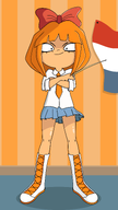 dutch_flag flag looking_at_viewer looking_down mymy smiling smirk smug stick // 2160x3840 // 1.1MB