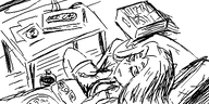 artist:oekakigod controller dvd_player food looking_at_viewer no_color oekaki vera // 500x250 // 58KB
