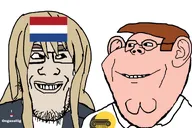 2soyjaks american_renaissance amrenpeter anime_female are_you_soying_what_im_soying brown_hair closed_mouth clothes ear family_guy glasses grin hair i_love jens_(twitter) k_on kotobuki_tsumugi netherlands ongezellig peter_griffin smile soyjak stubble text twitter variant:impish_soyak_ears variant:markiplier_soyjak white_skin yellow_hair // 1200x801 // 117KB