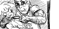 artist:oekakigod crying dark_eyes glasses knife meta:rijkskunst mymy oekaki subvariant:rapeson text variant:cobson // 500x250 // 70KB