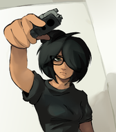 artist:hal glasses gun looking_at_viewer maya negative_xp // 1078x1235 // 976KB
