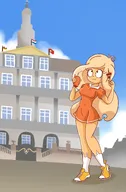 building cloud coco drink eating flag food gussywussy_(artist) meta:general_fanart outside prinsenvlag // 1970x3000 // 2.8MB