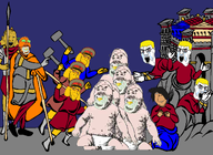 angeleno armor baby banhammer beard cap castle city classical_art_parody clothes diaper fibula FNWO froot froot_(user) full_body glasses great_purge hammer hat herod holding_hammer holding_object holding_spear jannies janny king_herod massacre massacre_of_the_innocents maya_(ongezellig) mourning murder nate ongezellig pacifier soot_colors soyjak spear variant:bernd variant:chudjak variant:gapejak variant:kuzjak wall // 1227x895 // 742KB